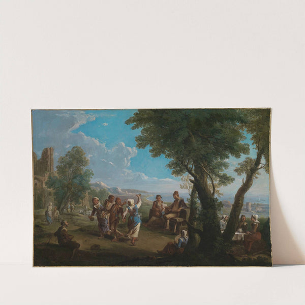 Bauerntanz vor einer italienischen Küste by Paolo Monaldi