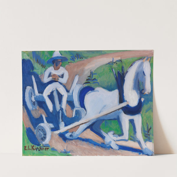 Bauernwagen mit Pferd (1922) by Ernst Ludwig Kirchner
