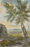 Baumpaar mit Staffagefigur
