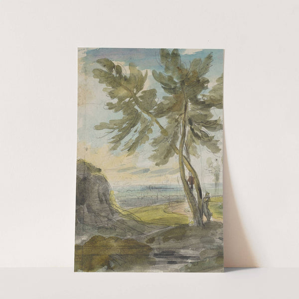 Baumpaar mit Staffagefigur by Jakob Christoph Miville