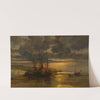 Beached Fishing Boats (1815-1881) by Jules-Achille Noël