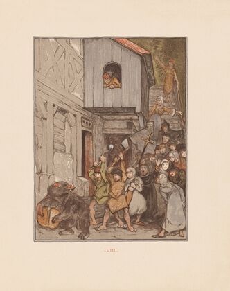 Bear (Bruun) is attacked by a mob (1910)