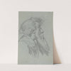 Bearded Man Looking Up – Cloaked Figure with Raised Arms by Alexandre Bida