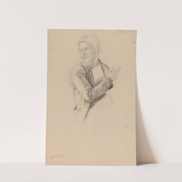 Bearded young man (Between 1839 and 1841) by Adolph Tidemand