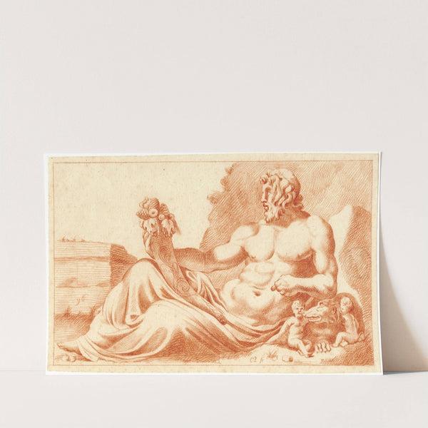 Beeld van de riviergod Tiber by Cornelis Pronk