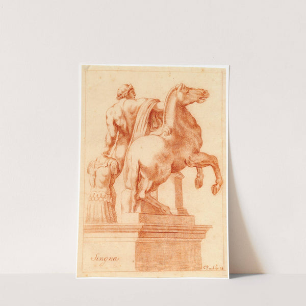 Beeld van een der Dioscuri met een paard by Cornelis Pronk