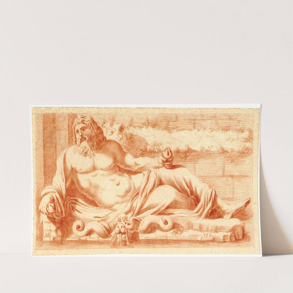 Beeld van een riviergod by Cornelis Pronk