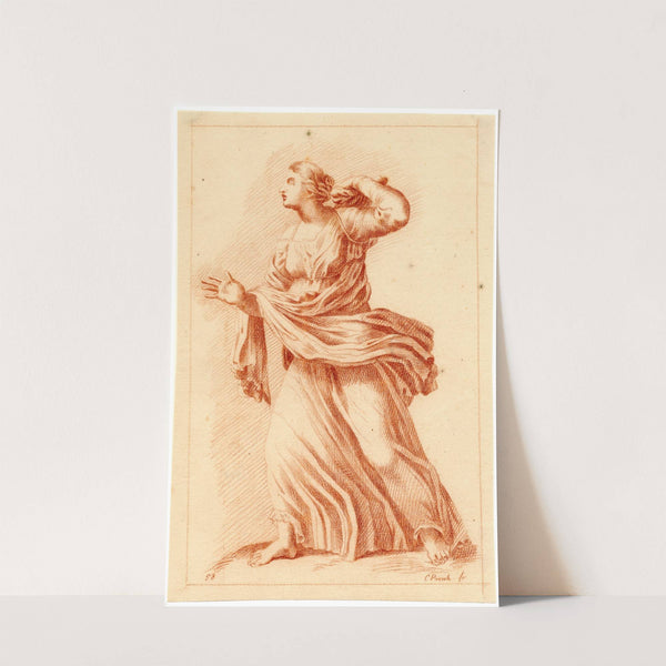 Beeld van een vrouw naar links lopend by Cornelis Pronk