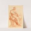 Beeld van een zittende man in toga by Cornelis Pronk