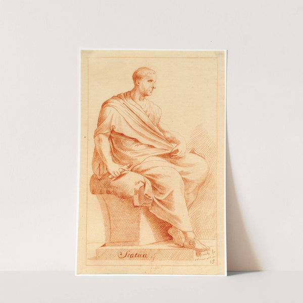 Beeld van een zittende man in toga by Cornelis Pronk