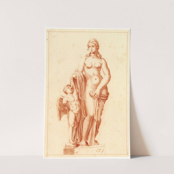 Beeld van naakte godin en Amor, Venus by Cornelis Pronk