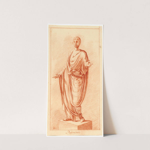 Beeld van staande jongen in toga by Cornelis Pronk