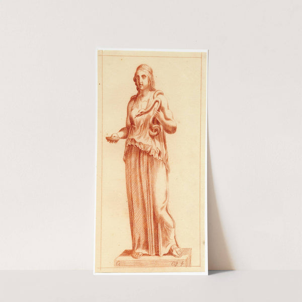 Beeld van staande vrouw met slang in haar hand by Cornelis Pronk