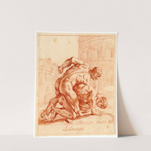Beeld van twee worstelaars by Cornelis Pronk