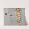 Beethovenfries; &#039;Die Leiden der schwachen Menschheit&#039; und &#039;Der wohlgerüstete Starke&#039; (Tafel 3, linke Langwand) by Gustav Klimt