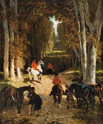 Before The Departure For Hunting In An Alley