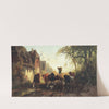 Begegnung auf der Dorfstraße (1877) by Christian Mali  