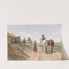 Begegnung vor dem Dorf by Hermann Reisz