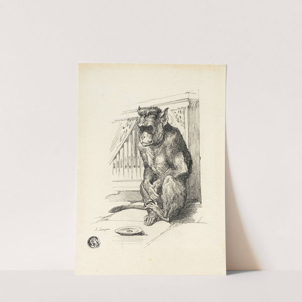 Begging Monkey by Auguste Andre Lançon