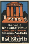 Bei Gicht Rheumatismus Neuralgien (Ischias) durch warme Sandbäder. Bad Köstritz (1907)