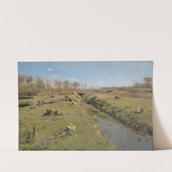 Beim Holzfällen im Durlacher Wald by Paul von Ravenstein