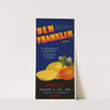 Ben Franklin Brand Citrus Label (1930-1950)