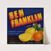 Ben Franklin Brand Citrus Label (1930-1950)