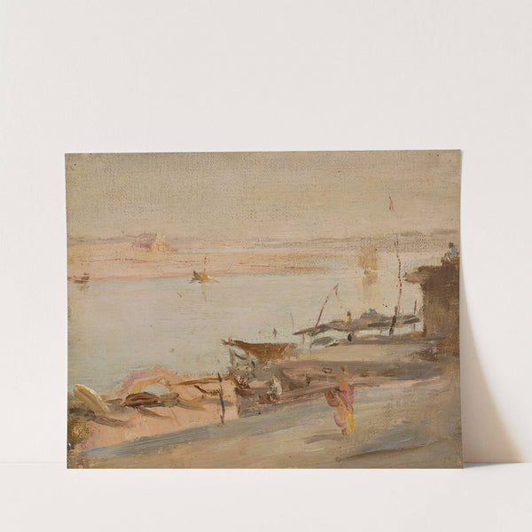 Benares, Ganges. From the journey to India (1907) by Jan Ciągliński