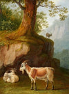 Bergige Landschaft mit vier Ziegen (1801)