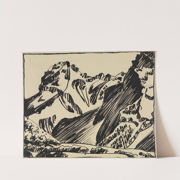 Berglandschaft im Bergell. by August Babberger