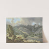 Berglandschaft mit einem Wasserfall und Flüßchen im Vordergrund by Karl Franz Kraul