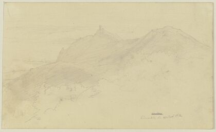 Berglandschaft mit einer Burg (1836)