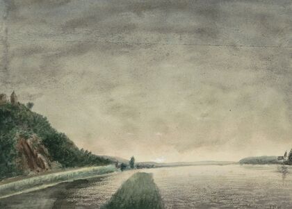 Berglandschap aan een meer