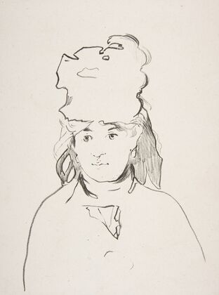Berthe Morisot (in silhouette)