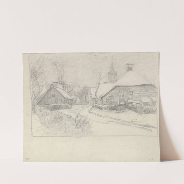 Besneeuwd dorpje by Jan Veth