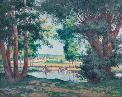 Bessy-sur-Cure, les lavandieres au bord de l’eau