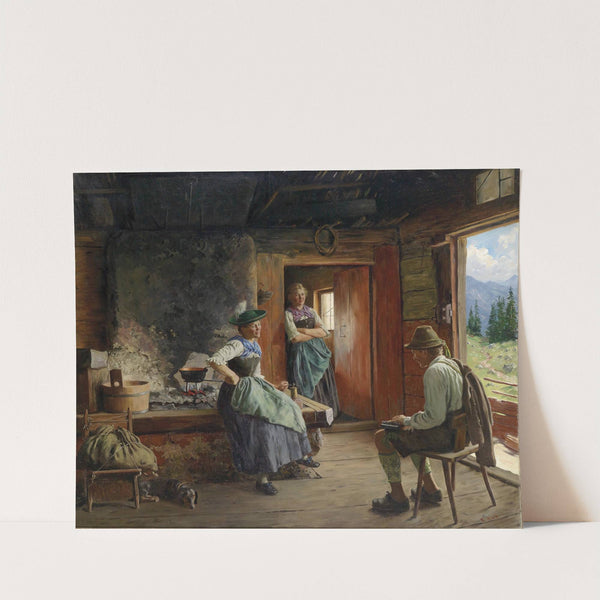 Besuch auf der Alm by Emil Rau