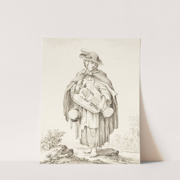 Bettlerin, ein Musikinstrument spielend (1778) by Marquard Wocher