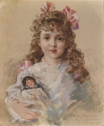 Betty Hazard with her favourite doll