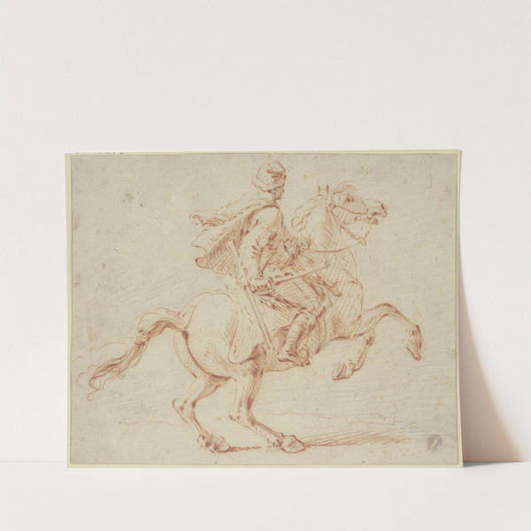 Bewaffneter Reiter nach rechts sprengend by Pieter van Bloemen