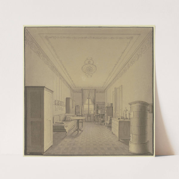 Biedermeier interior by Johann Balthasar Bauer