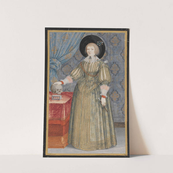 Bildnis Anna Maria Gräfin von Solms, in ganzer Figur by Friedrich Brentel