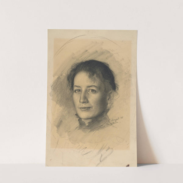 Bildnis der Schwester des Künstlers, Marie Stauffer by Karl Stauffer-Bern