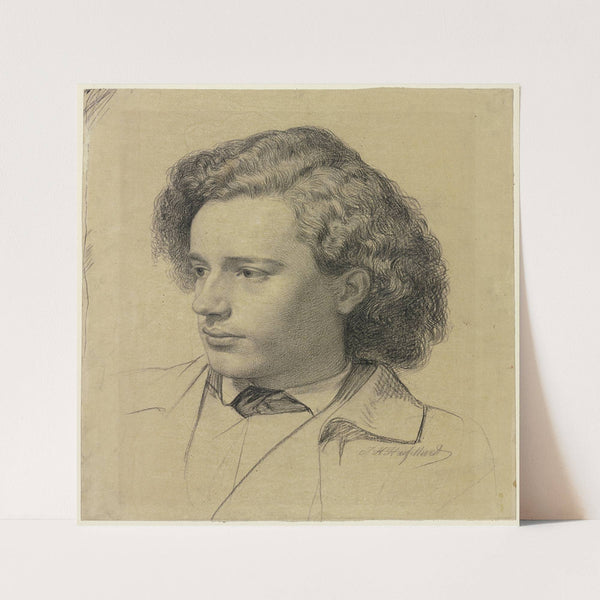 Bildnis des Malers Albert Hendschel by Johann Heinrich Hasselhorst