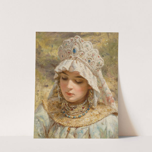 Bildnis einer Dame mit Kokoschnik by Konstantin Makovsky