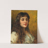Bildnis einer Dame mit Schneerosen im Haar by Conrad Kiesel