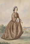 Bildnis einer Dame vom Lande in braunem Kleid (1862)