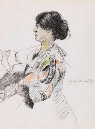 Bildnis einer jungen Dame (Charlotte Berend-Corinth im Profil) (1910)
