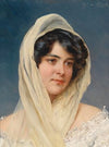 Portrait of a young lady with a veil