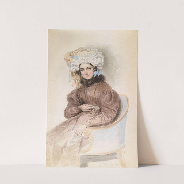 Bildnis einer sitzenden Dame mit Rüschenhaube by Emanuel Thomas Peter